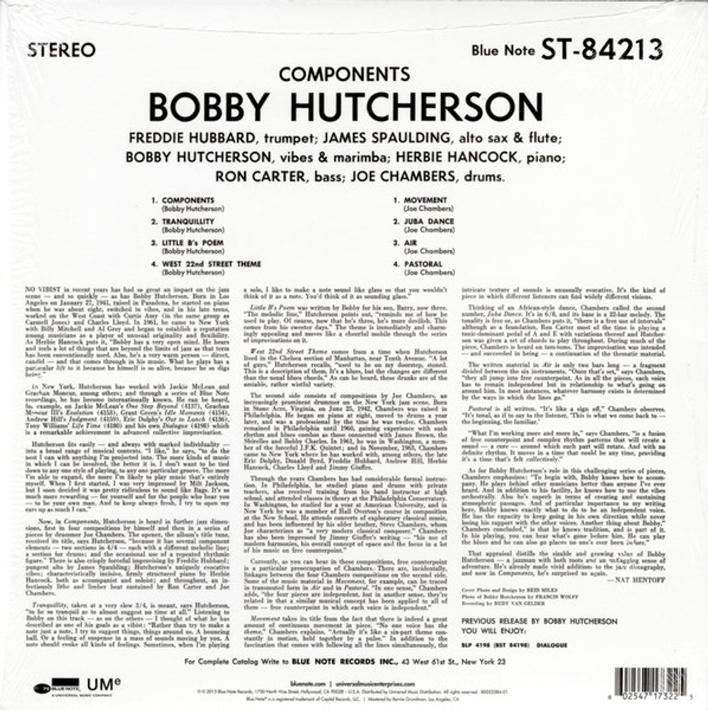 Bobby Hutcherson – Components (LP Vinyl) Vinyl Record
