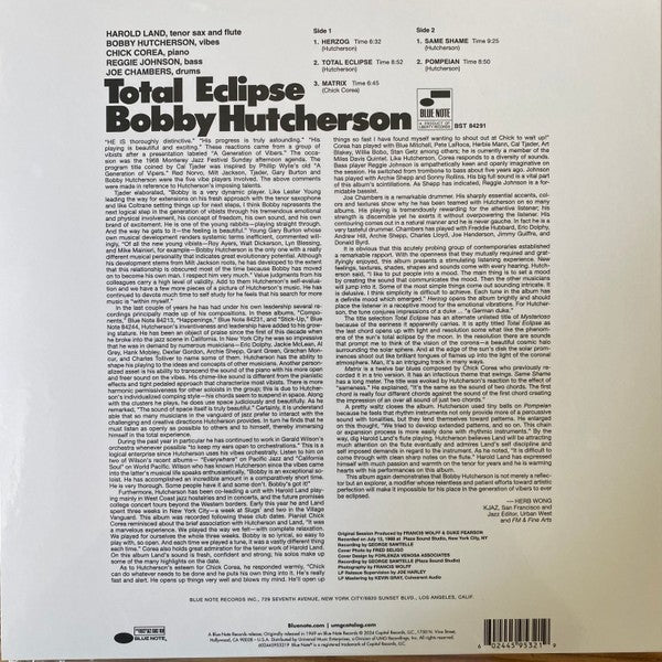 Bobby Hutcherson – Total Eclipse (LP Vinyl) Vinyl Record