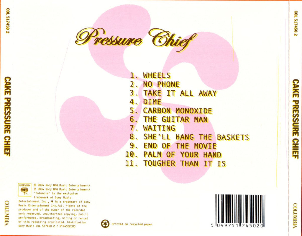 CAKE – Pressure Chief (LP Vinyl) Vinyl Record