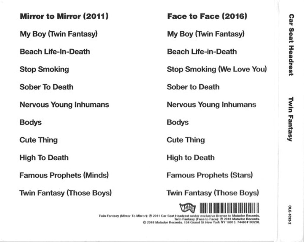 Car Seat Headrest – Twin Fantasy (2-CD) Music CD