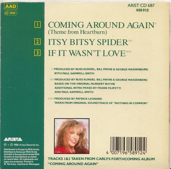 Carly Simon – Coming Around Again Music CD