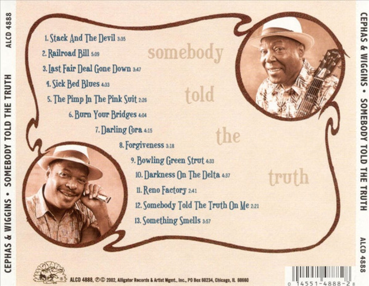 Cephas & Wiggins – Somebody Told the Truth Music CD