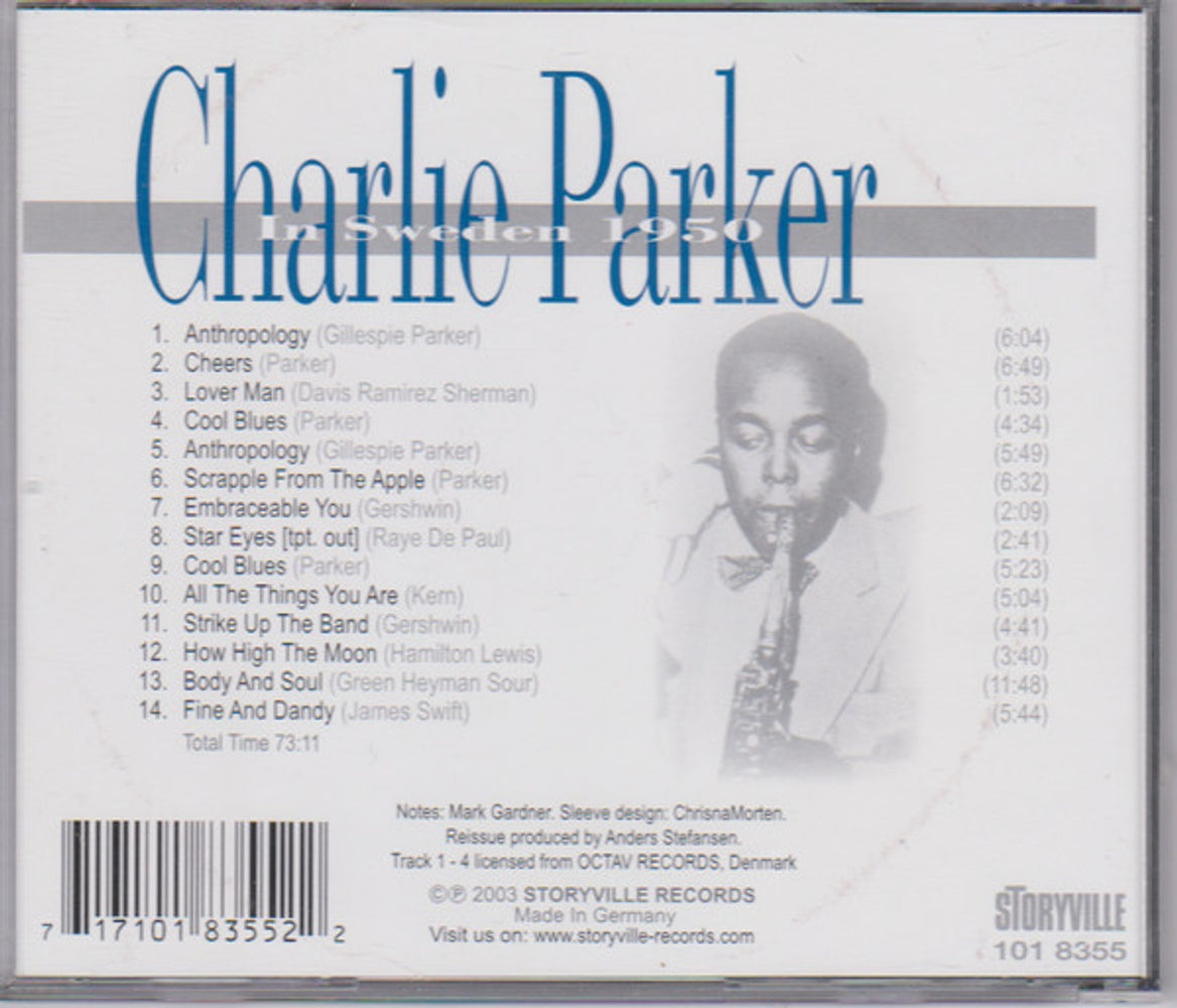 Charlie Parker – In Sweden 1950 Music CD