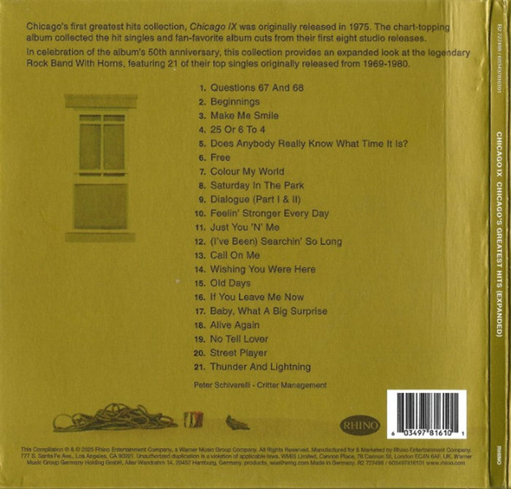 Chicago – Chicago IX: Greatest Hits Expanded Music CD