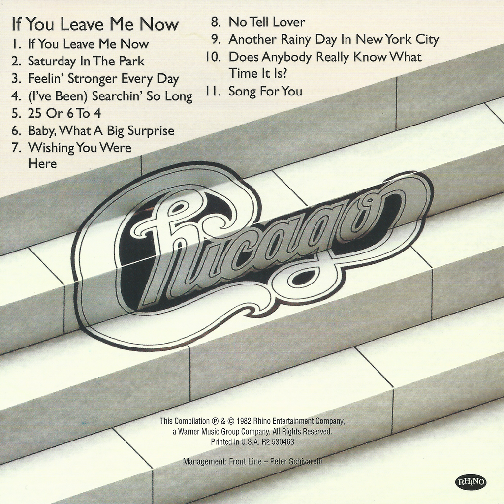 Chicago – If You Leave Me Now and Other Hits Music CD