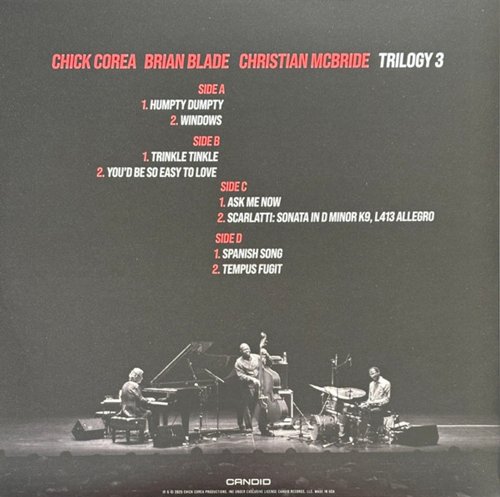 Chick Corea, Brian Blade, & Christian McBride – Trilogy 3 (2-LP Vinyl) Vinyl Record