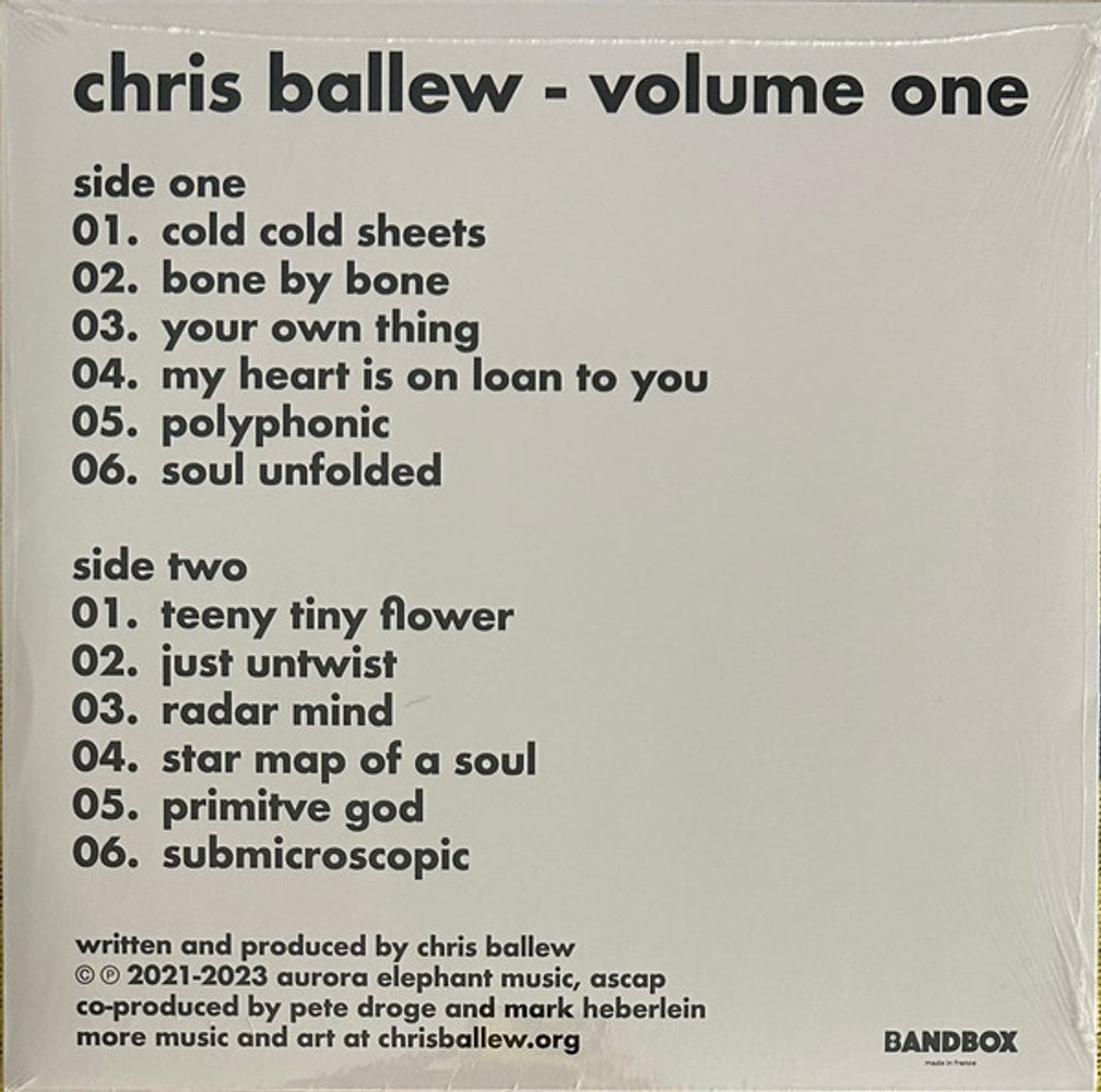 Chris Ballew – Volume One (LP Vinyl) Vinyl Record
