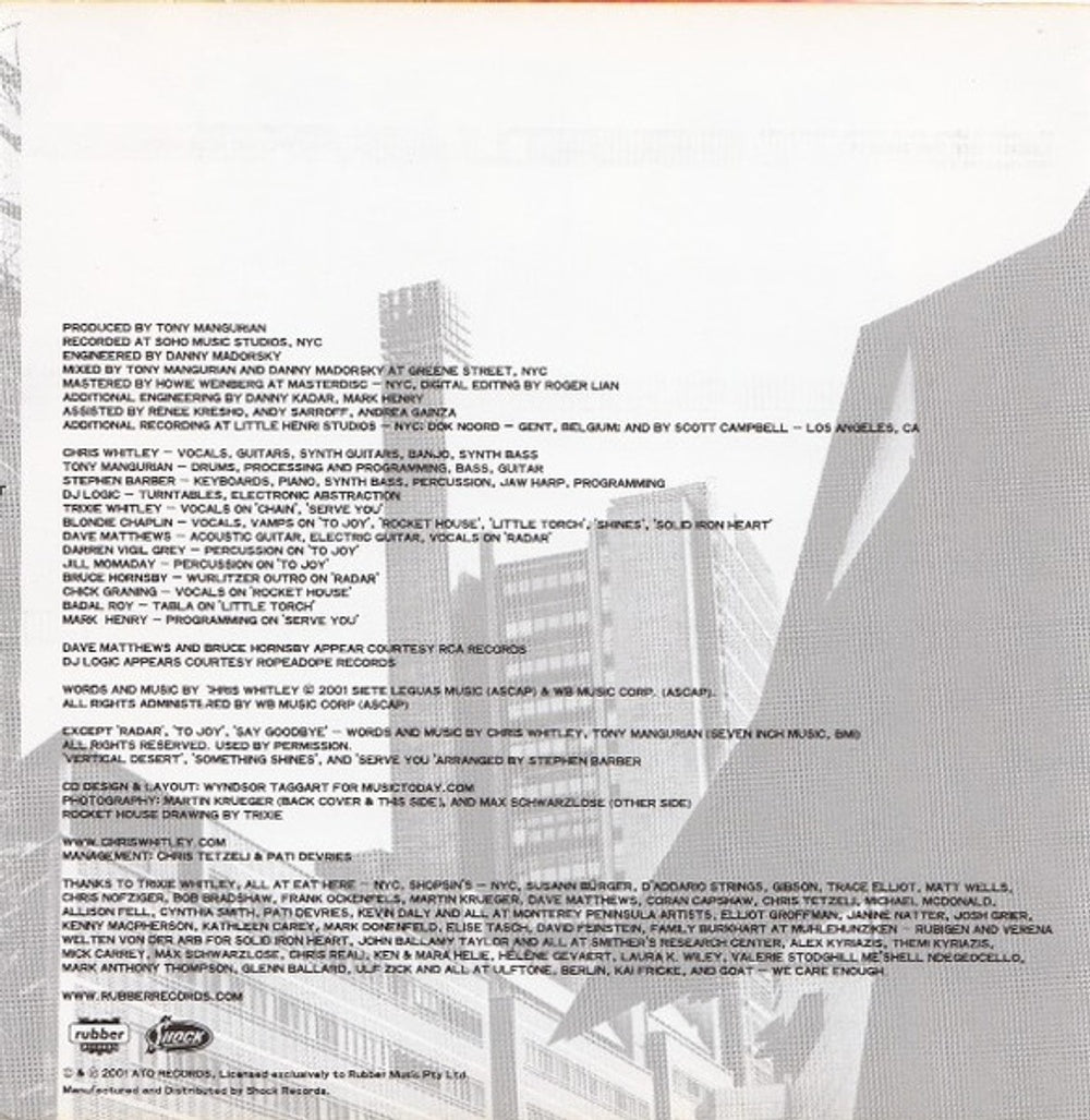 Chris Whitley – Rocket House Music CD