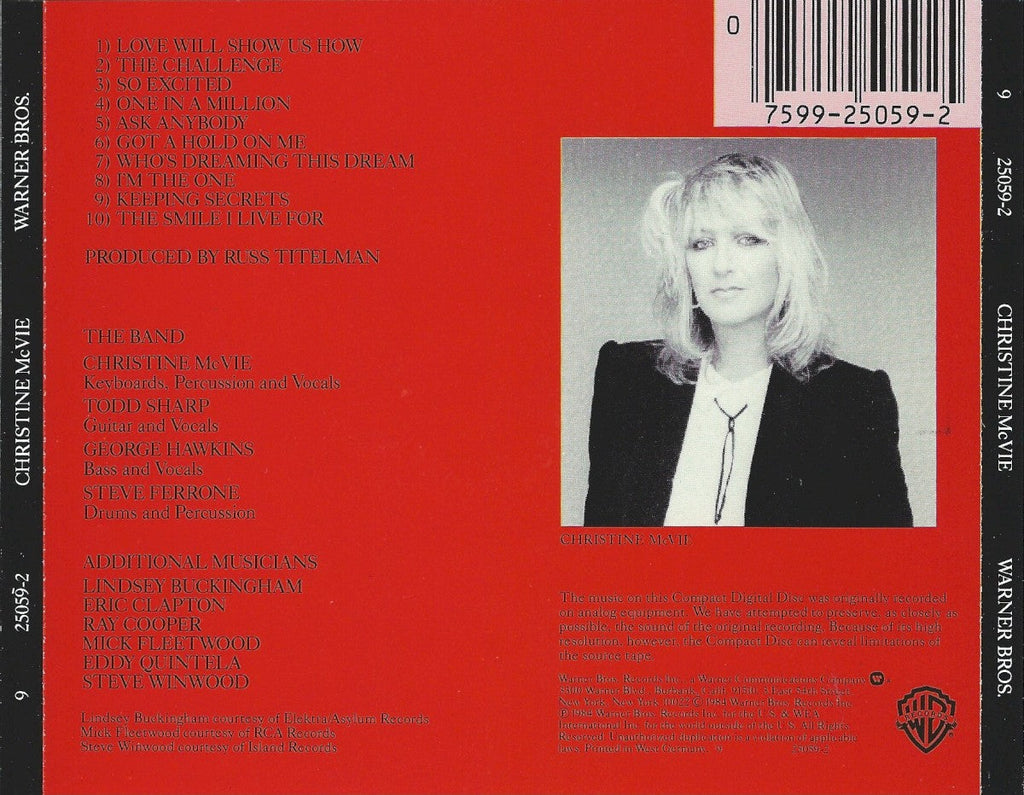 Christine McVie – Christine Mcvie (LP Vinyl) Vinyl Record