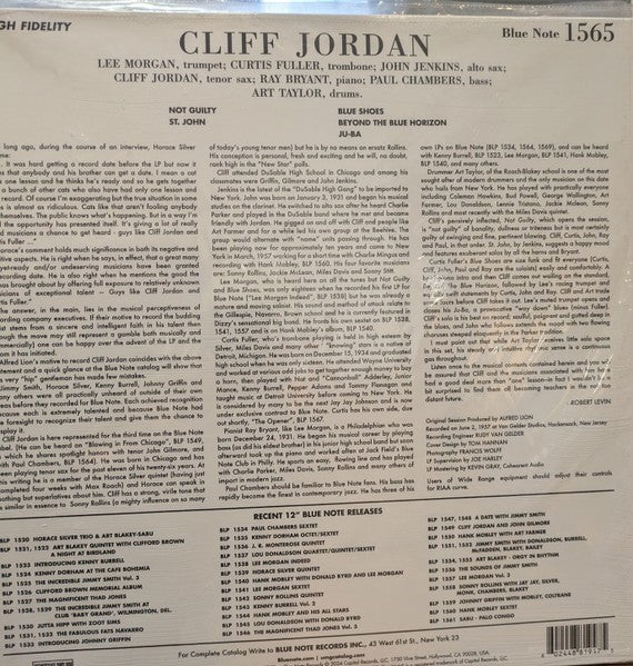 Cliff Jordan – Cliff Jordan (LP Vinyl) Vinyl Record