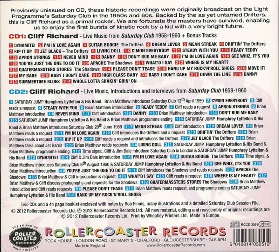 Cliff Richard – Let Me Tell You Baby It's Called R&R (2-CD) Music CD