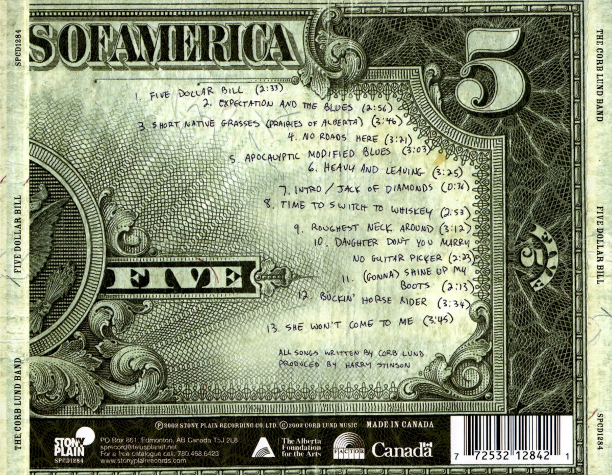 Corb Lund – Five Dollar Bill (LP Vinyl) Vinyl Record