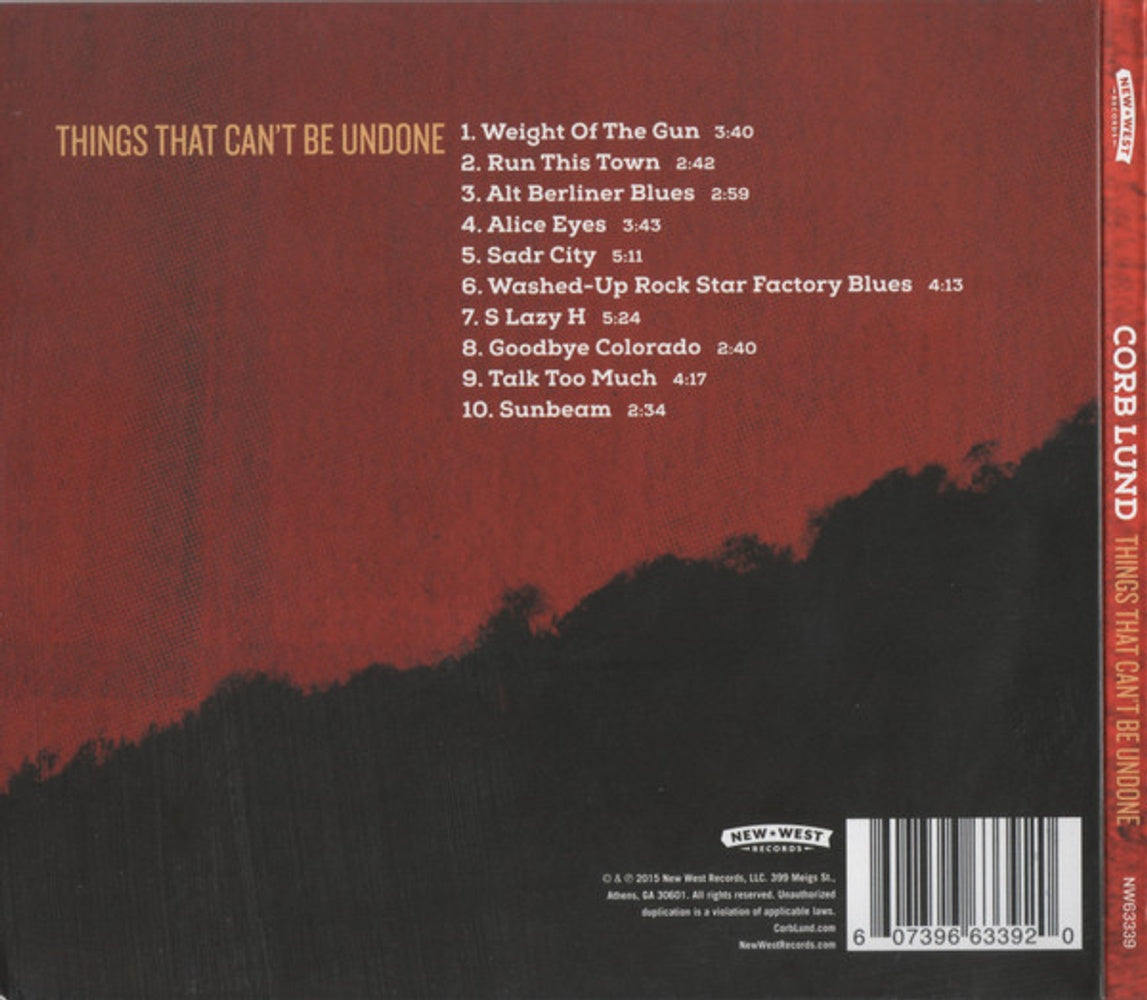 Corb Lund – Things That Can't Be Undone Music CD