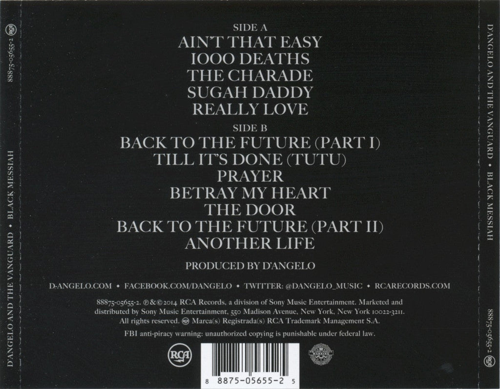 D'Angelo – Black Messiah Music CD