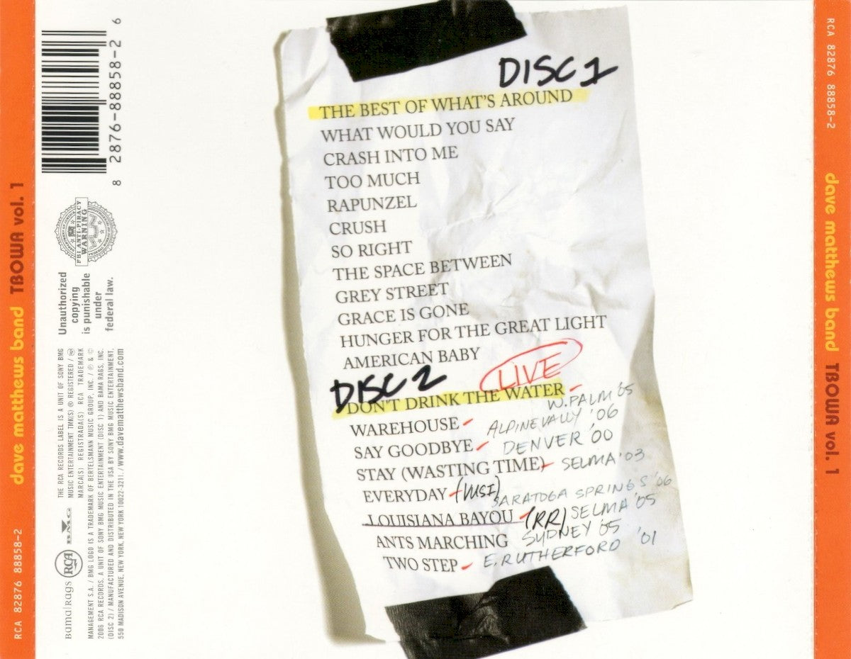 Dave Matthews Band – The Best Of What's Around, Vol. 1 (2-CD)