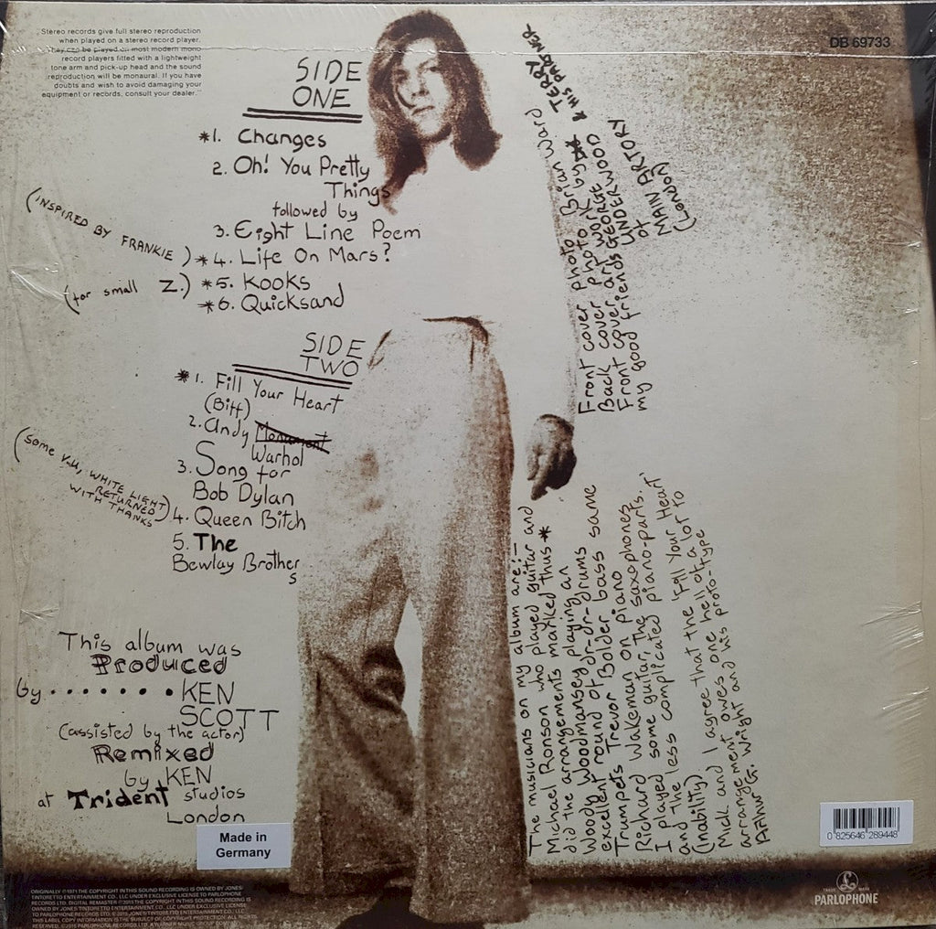 David Bowie – Hunky Dory (LP Vinyl) Vinyl Record