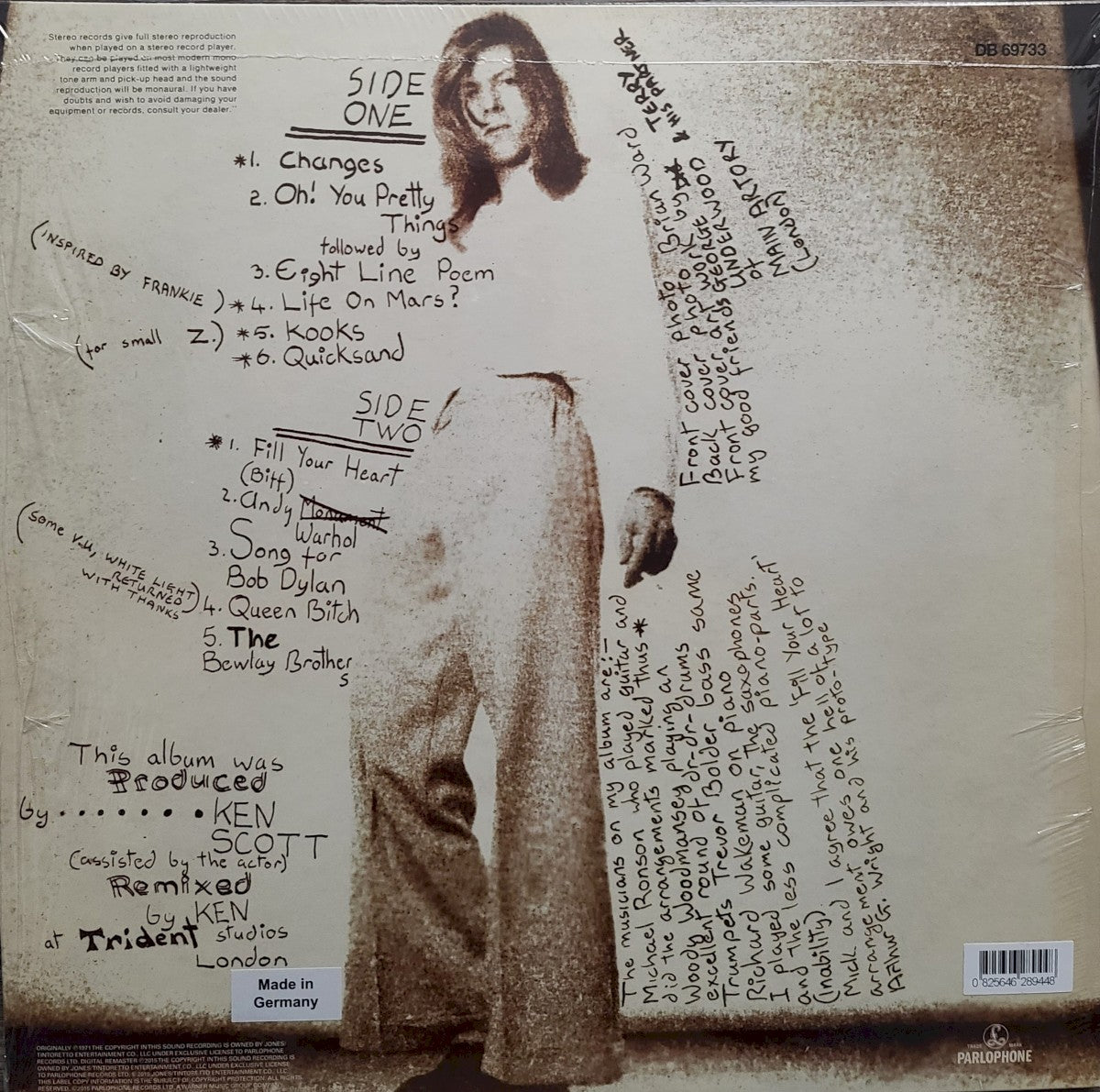 David Bowie – Hunky Dory (LP Vinyl) Vinyl Record