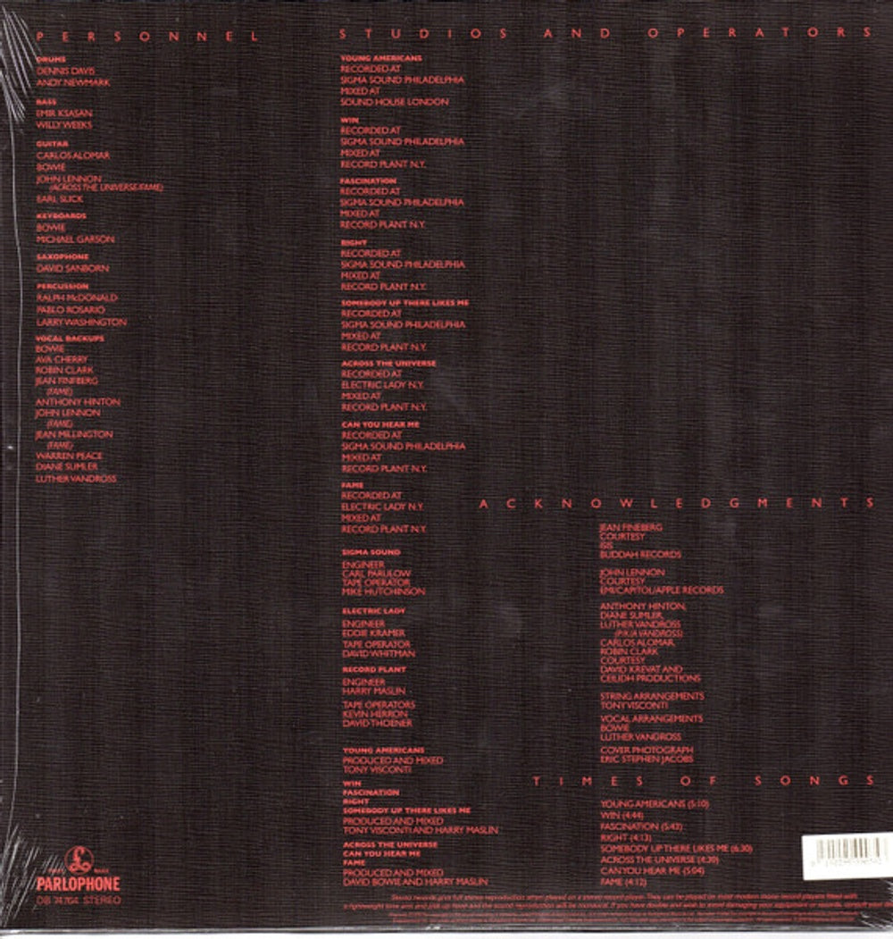 David Bowie – Young Americans: 2016 Remastered Version (LP Vinyl) Vinyl Record