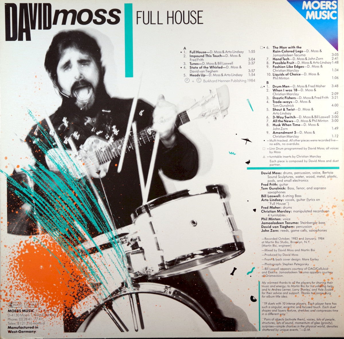David Moss – Full House Music CD
