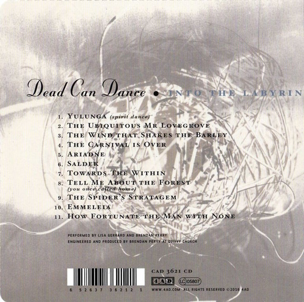 Dead Can Dance – Into The Labyrinth Music CD