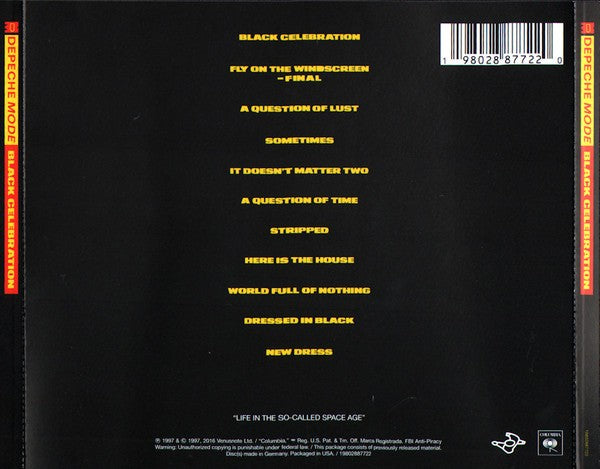 Depeche Mode – Black Celebration Music CD