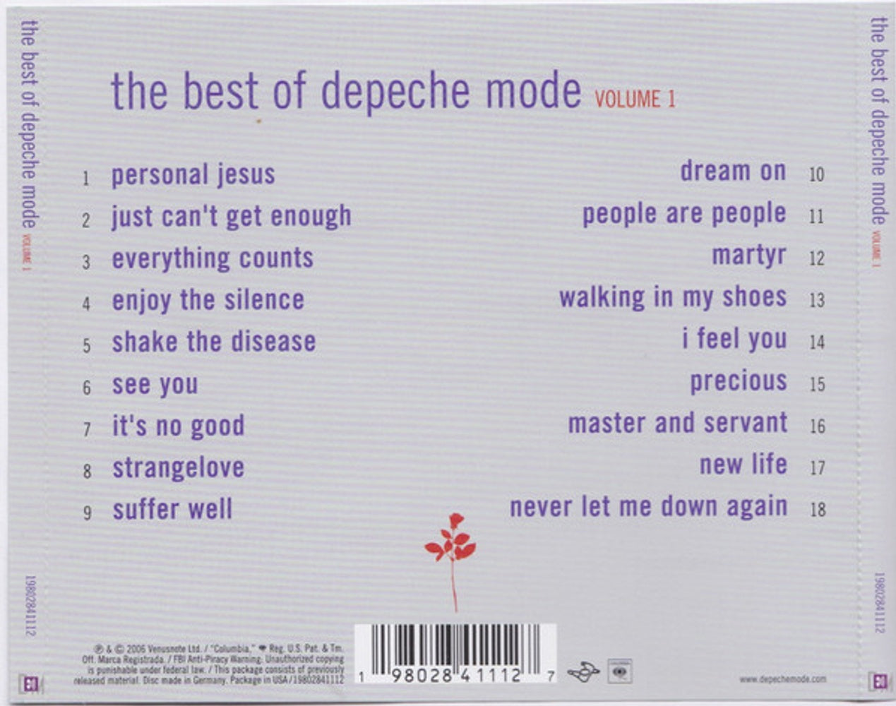 Depeche Mode – The Best Of Depeche Mode Volume 1 Music CD