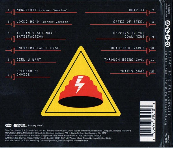 Devo – Energy Dome Frequencies Music CD