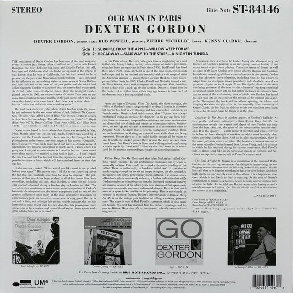 Dexter Gordon – Our Man In Paris (LP Vinyl) Vinyl Record