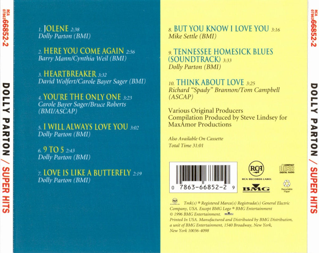 Dolly Parton – Super Hits Music CD