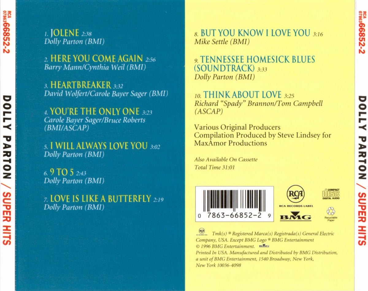 Dolly Parton – Super Hits Music CD