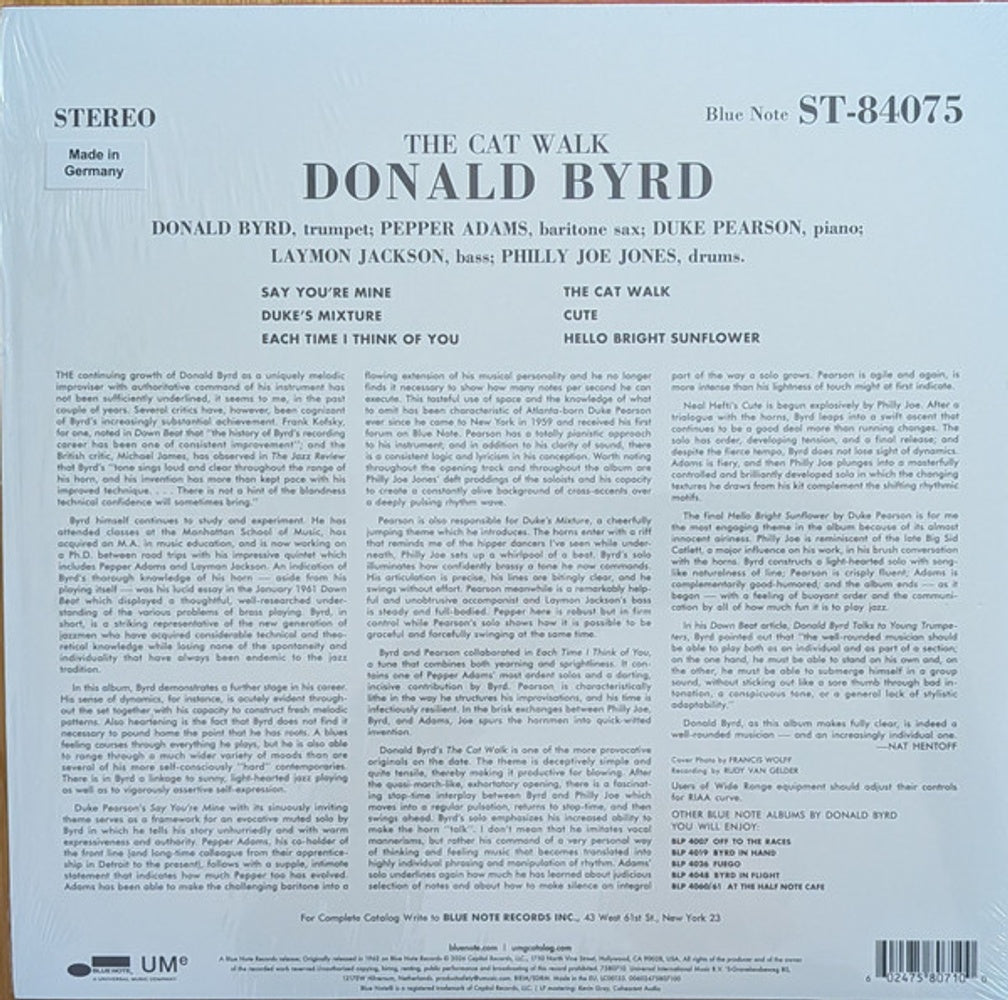 Donald Byrd – The Cat Walk (LP Vinyl) Vinyl Record
