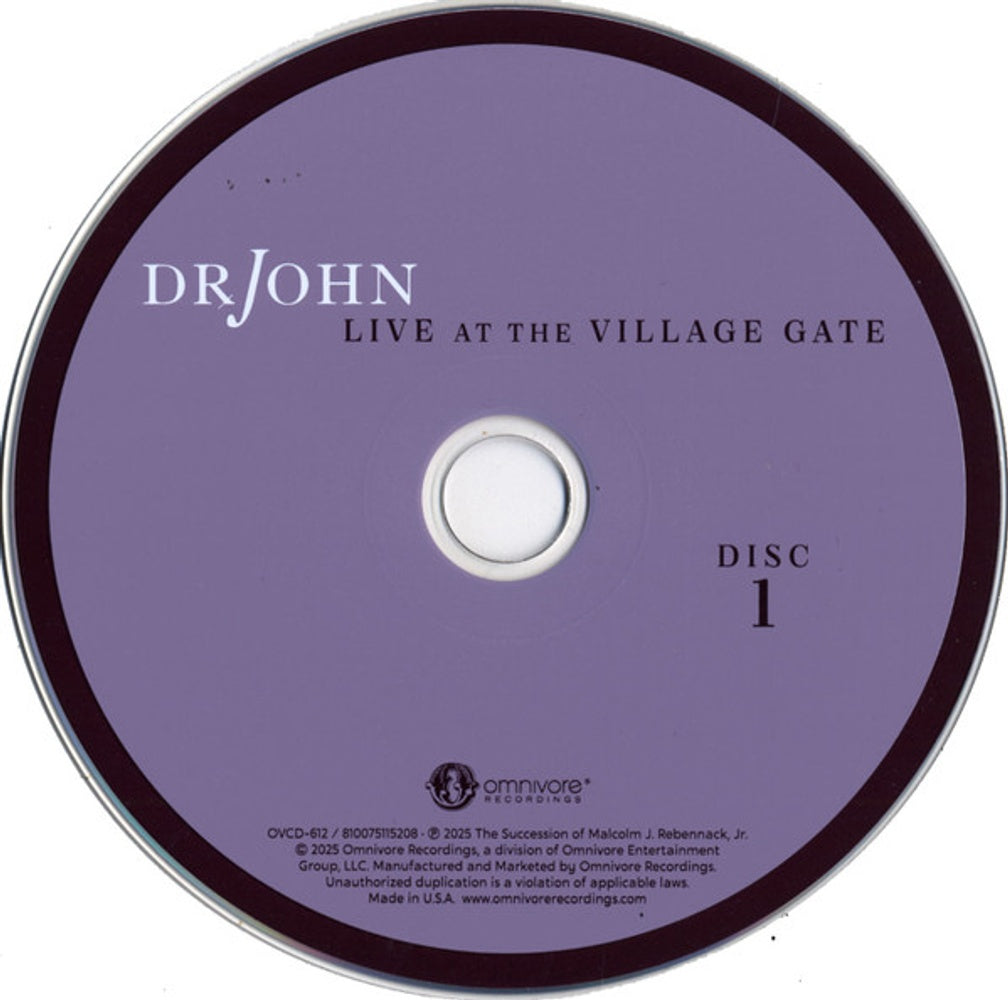 Dr John – Live At The Village Gate (2-CD) Music CD