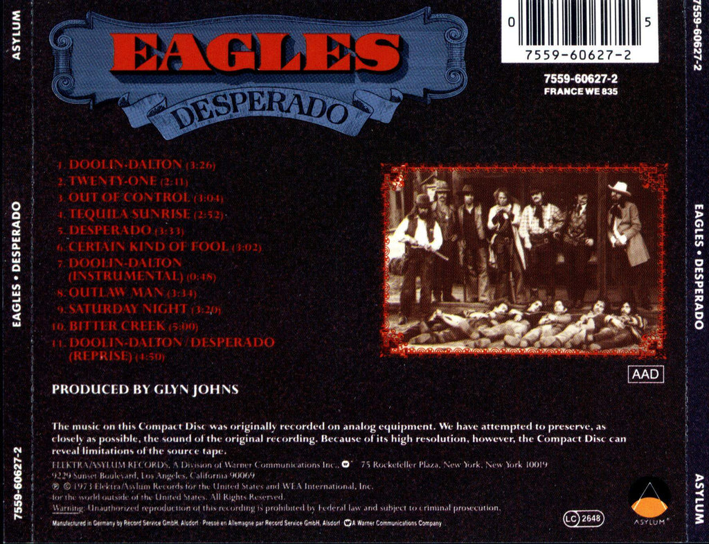 Eagles – Desperado Music CD