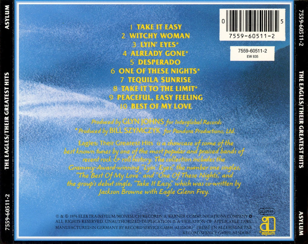 Eagles – Greatest Hits 1971-75 Music CD