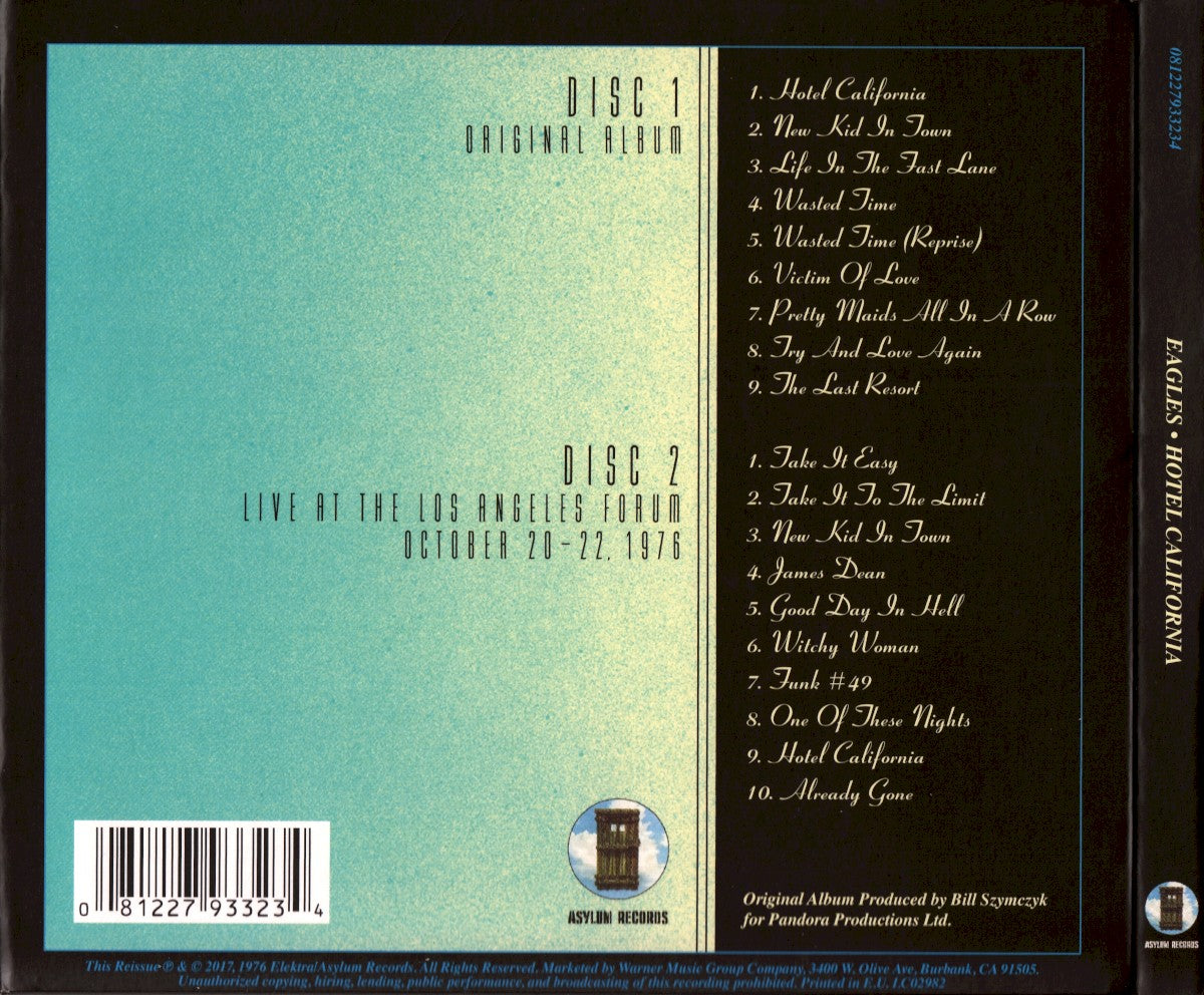 Eagles – Hotel California: 40th Anniversary Edition (2-disc) Music CD