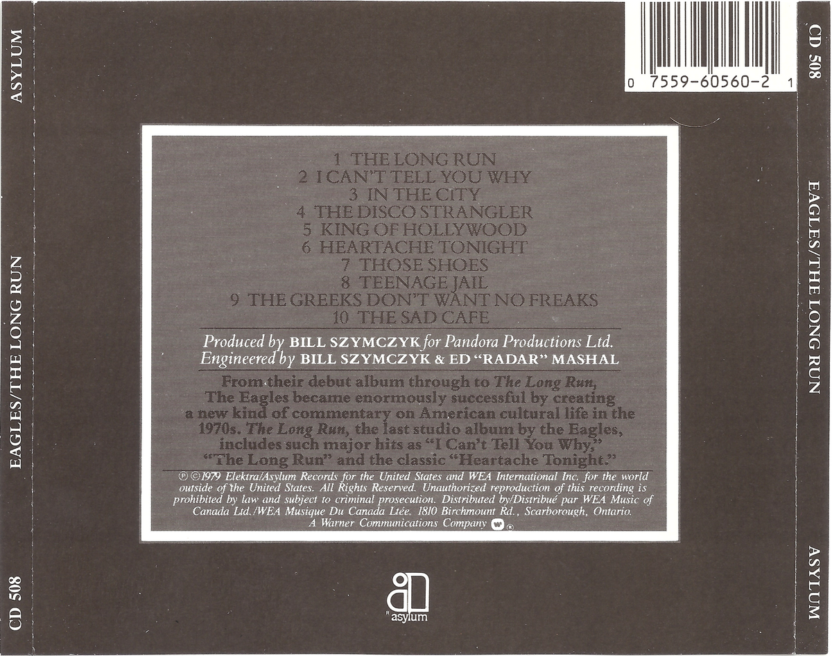 Eagles – Long Run Music CD