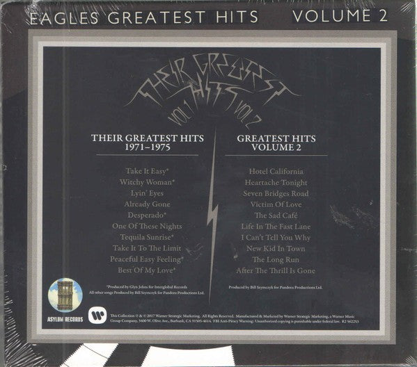 Eagles – Their Greatest Hits Volumes 1 & 2 (2-CD) Music CD