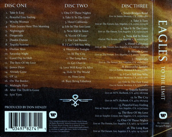 Eagles – To The Limit: ﻿The Essential Collection (3-CD) Music CD