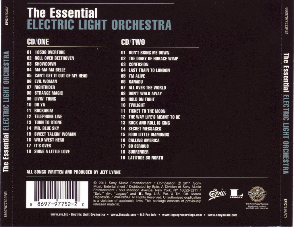 Electric Light Orchestra – The Essential Electric Light Orchestra (2-CD) Music CD