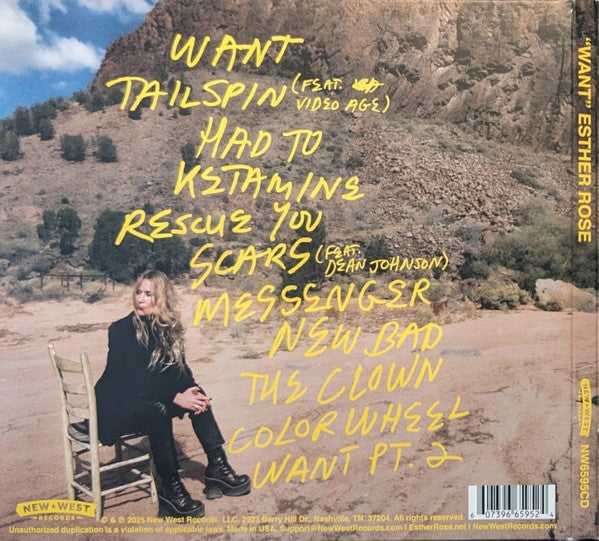 Esther Rose – Want (LP Vinyl) Vinyl Record
