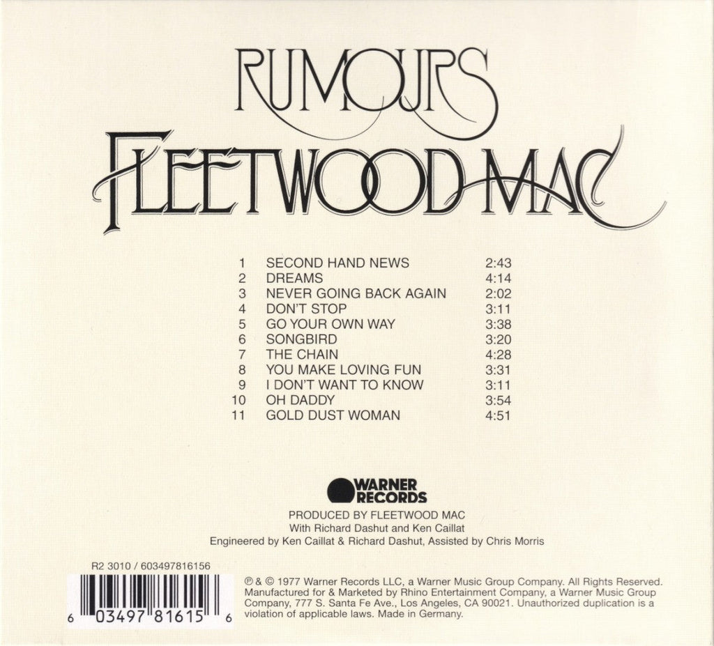 Fleetwood Mac – Rumours Music CD