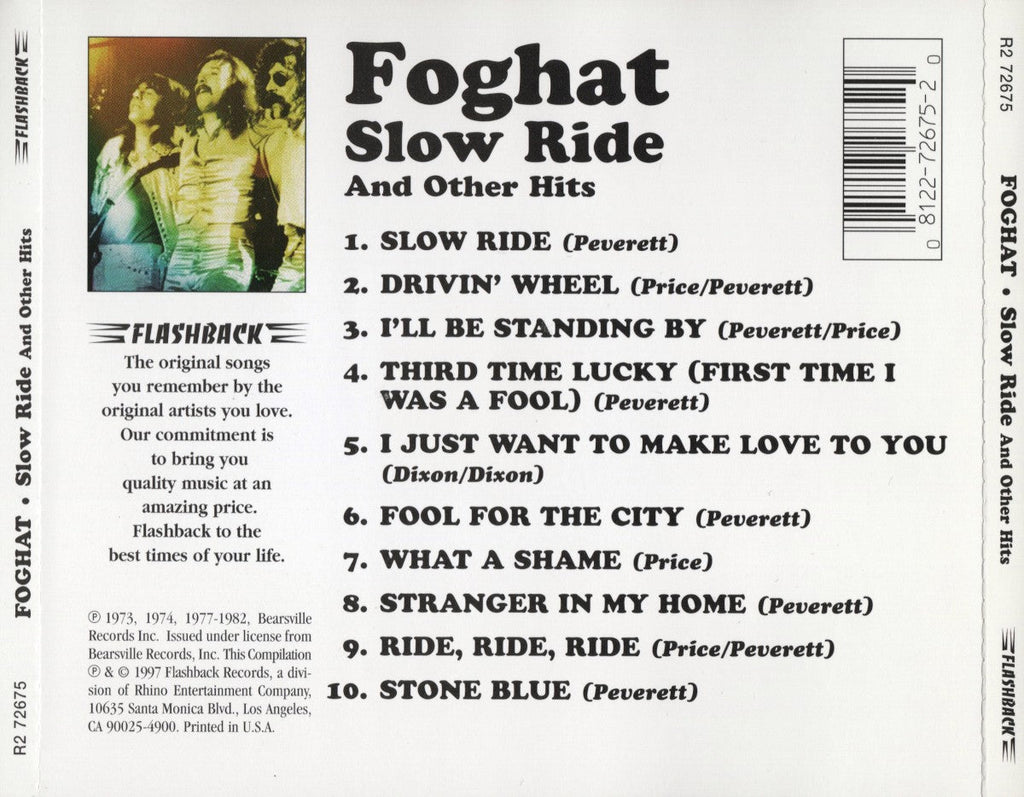 Foghat – Slow Ride & Other Hits Music CD