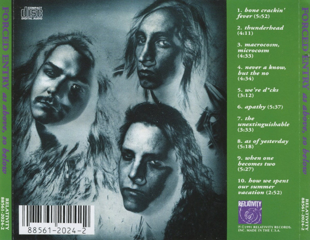 Forced Entry – As Above. So Below Music CD