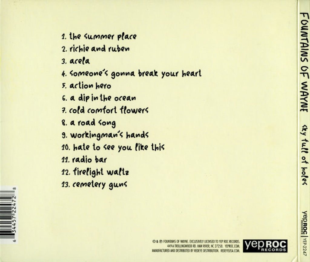 Fountains Of Wayne – Sky Full of Holes Music CD