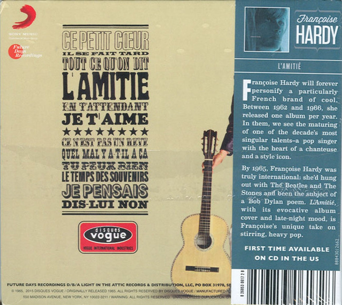 Francoise Hardy – L'amitie Music CD