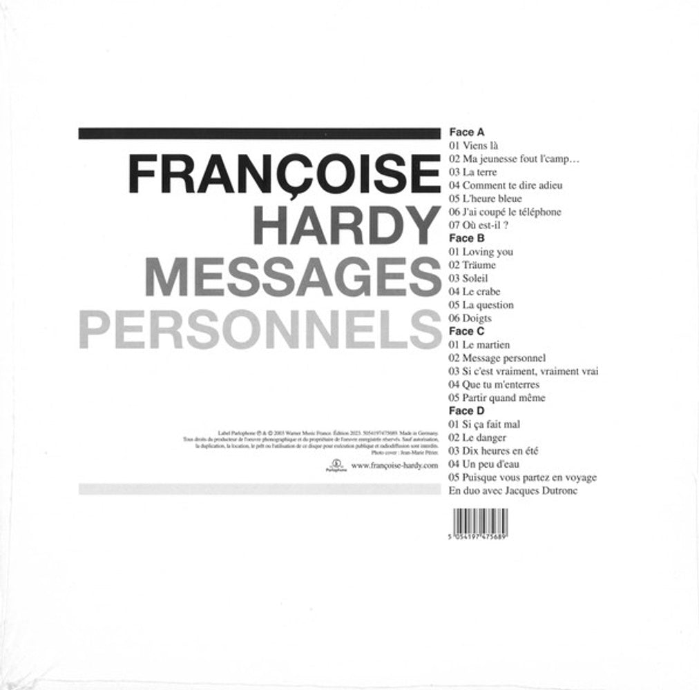 Francoise Hardy – Messages Personnels (2-LP Vinyl) Vinyl Record