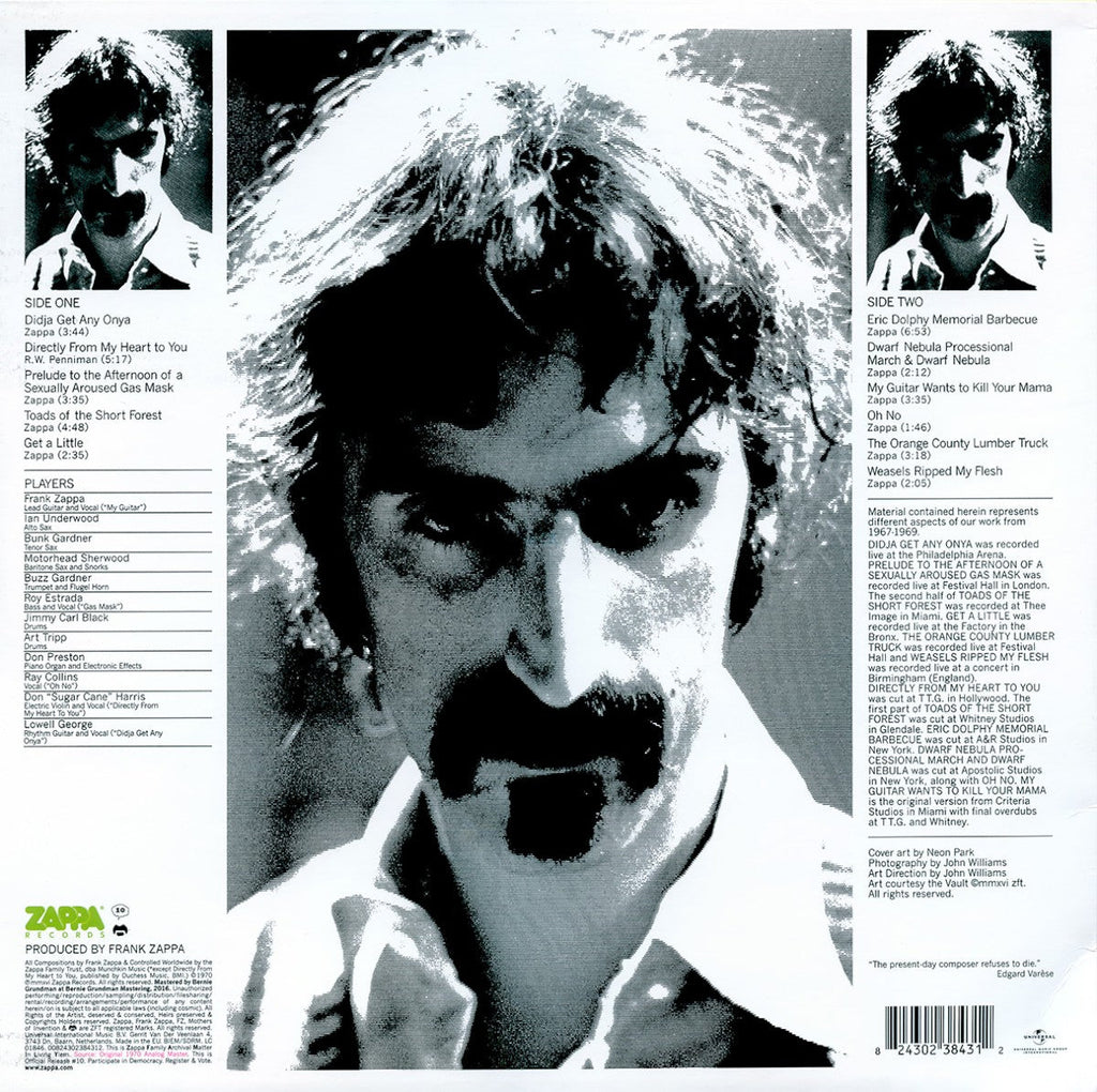 Frank Zappa – Weasels Ripped My Flesh (LP Vinyl) Vinyl Record