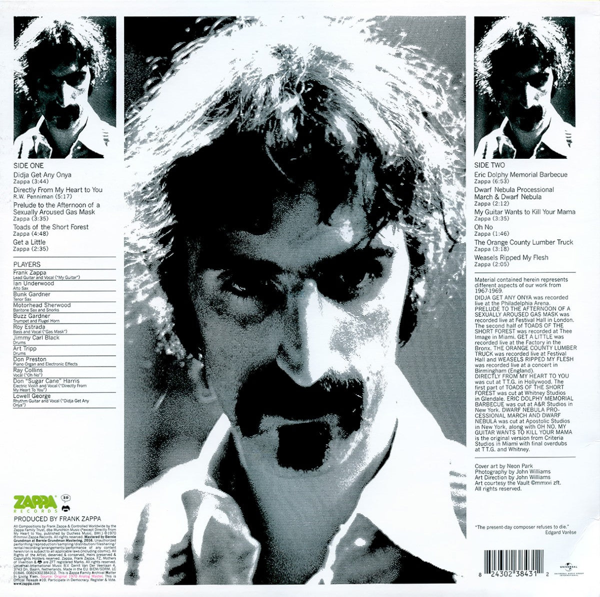 Frank Zappa – Weasels Ripped My Flesh (LP Vinyl) Vinyl Record