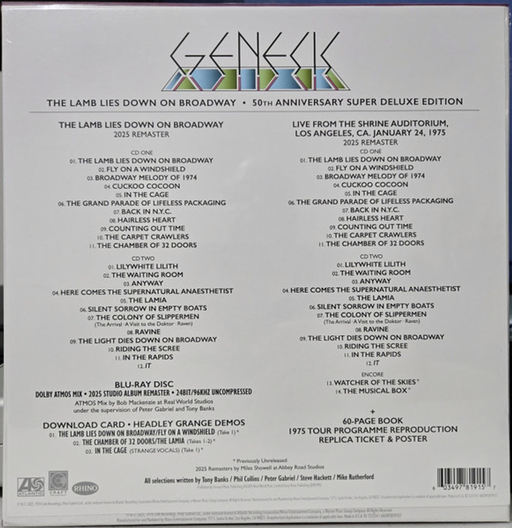 Genesis – Lamb Lies Down On Broadway (4-CD & Blu-ray) Music CD