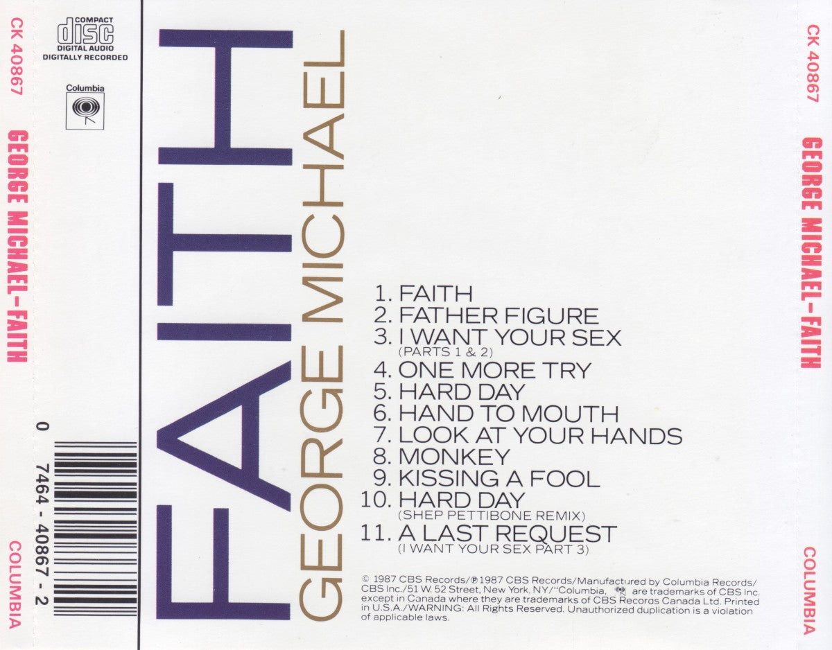 George Michael – Faith (LP Vinyl) Vinyl Record